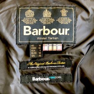 Barbour Down puffer w detachable fur hood.